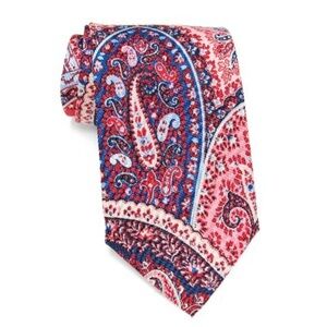 Perry Ellis 🫐 Paisley Red and Blue Men's Tie